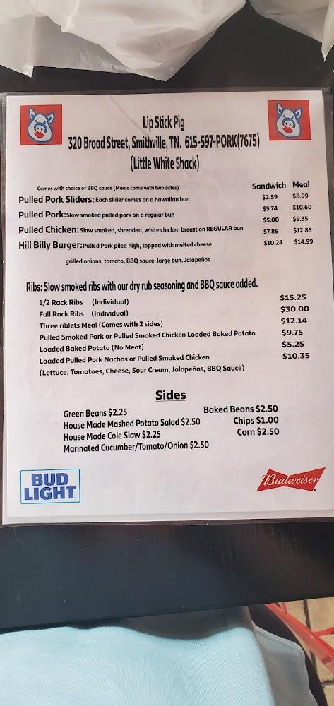 The Lipstick Pig Barbeque Menu image 4